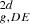 Mathematical equation: $ _{g,DE}^{2d} $
