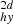 Mathematical equation: $ _{hy}^{2d} $