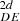 Mathematical equation: $ _{DE}^{2d} $