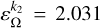 Mathematical equation: $\varepsilon _\Omega ^{{k_2}} = 2.031$