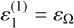 Mathematical equation: $\varepsilon _1^{\left( 1 \right)} = {\varepsilon _\Omega }$
