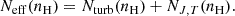 Mathematical equation: $$ \begin{aligned} N_{\rm eff}(n_{\rm H}) = N_{\rm turb}(n_{\rm H}) + N_{J,T}(n_{\rm H}). \end{aligned} $$