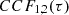 Mathematical equation: $ CCF_{1,2} (\rm{\tau}) $