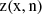 Mathematical equation: $ \rm{z(x,n)} $
