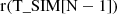 Mathematical equation: $ \rm{r}(\mathrm{T}\_{\mathrm{SIM}}[\mathrm{N}-1]) $