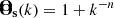 Mathematical equation: $ \mathbf{\hat{O}_s}(k) = 1 + k^{-n} $