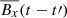 Mathematical equation: $ \overline{B_x}(t-t{\prime}) $
