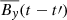Mathematical equation: $ \overline{B_y}(t-t{\prime}) $