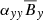 Mathematical equation: $ \alpha_{yy} \overline{B}_y $