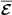 Mathematical equation: $ \overline{\boldsymbol{\mathcal{E}}} $