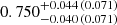$ 0.750_{-0.040\,(0.071)}^{+0.044\,(0.071)} $