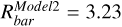Mathematical equation: $R_{bar}^{Model2} = 3.23$