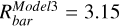 Mathematical equation: $R_{bar}^{Model3} = 3.15$