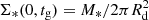 Mathematical equation: $ \Sigma_*(0,t_{\mathrm{g}}) = M_{*}/2\pi R_{\mathrm{d}}^{2} $