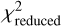 Mathematical equation: $\chi _{{\rm{reduced}}}^2$