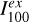 Mathematical equation: $I^{ex}_{100}$