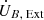 Mathematical equation: $ \dot U_{B\text{, Ext}} $