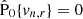 Mathematical equation: $ \hat{\mathrm{P}}_{0}\{v_{n,r}\} = 0 $