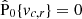 Mathematical equation: $ \hat{\mathrm{P}}_{0}\{v_{c,r}\} = 0 $
