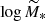 $ \log \widetilde{M}_* $