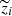 Mathematical equation: $ \widetilde{z}_i $