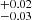 $ ^{+0.02}_{-0.03} $