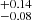 $ ^{+0.14}_{-0.08} $
