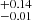 $ ^{+0.14}_{-0.01} $