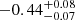$ -0.44^{+0.08}_{-0.07} $