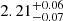 $ 2.21_{-0.07}^{+0.06} $