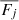 Mathematical equation: $ \overline{F_j} $