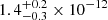 $ 1.4^{+0.2}_{-0.3} \times 10^{-12} $