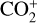 Mathematical equation: ${\rm{CO}}_{\rm{2}}^{\rm{ + }}$