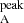 $ _{\mathrm{A}}^{\mathrm{peak}} $