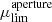 $ \mu_{\mathrm{lim}}^{\mathrm{aperture}} $