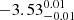 $ -3.53^{0.01}_{-0.01} $