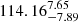 $ 114.16^{7.65}_{-7.89} $