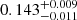 $ 0.143^{+0.009}_{-0.011} $