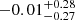 $ -0.01_{-0.27}^{+0.28} $