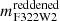 $ m_{\mathrm{F322W2}}^{\mathrm{reddened}} $
