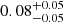 $ 0.08^{+0.05}_{-0.05} $