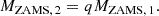 Mathematical equation: $$ \begin{aligned} M_{\mathrm{ZAMS},\,2} = qM_{\mathrm{ZAMS},\,1}. \end{aligned} $$
