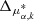 Mathematical equation: $ \Delta_{\mu_{\alpha,k}^{*}} $