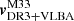 Mathematical equation: $ \boldsymbol{v}_{\mathrm{DR3+VLBA}}^{\mathrm{M33}} $