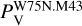 Mathematical equation: $P_{\mathrm{V}}^{\mathrm{W} 75 \mathrm{~N}. \mathrm{M} 43}$