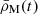 Mathematical equation: $ {\bar \rho}_{\mathrm{M}}(t) $