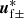 Mathematical equation: $ {\boldsymbol u}^*_{\mathrm{f\pm}} $