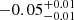 $ -0.05^{+0.01}_{-0.01} $