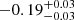 $ -0.19^{+0.03}_{-0.03} $