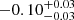 $ -0.10^{+0.03}_{-0.03} $